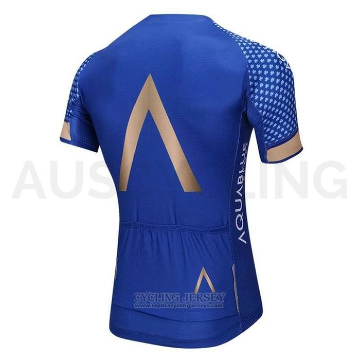 2018 Cycling Jersey Aqua Blue Sport Blue Short Sleeve and Bib Short
